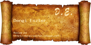 Dengi Eszter névjegykártya